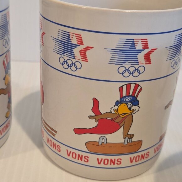 Sam the Eagle VONS Coffee Mug 1984 Los Angeles Summer Olympics PAPEL Set of 4 - Picture 5 of 15
